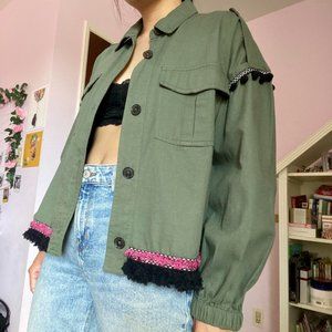 Whimsical Boho Green Jacket from Zara